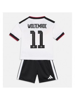 Otroški Nogometna dresi replika Nemčija Nick Woltemade #11 Domači SP 2026 Kratek rokav (+ hlače)